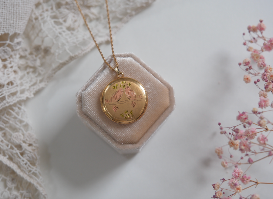 Love Birds Antique Locket