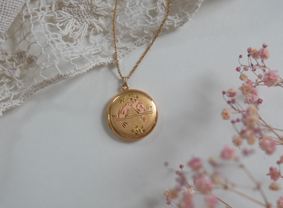 Love Birds Antique Locket