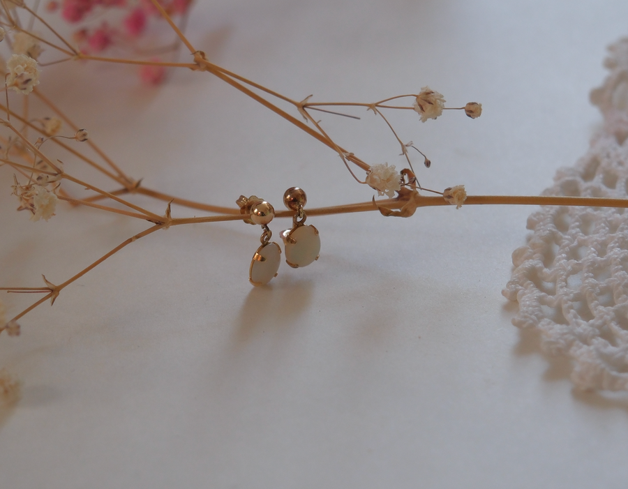 Opal Agatha Earrings (14K)