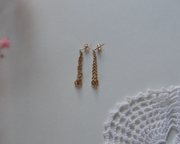 Vintage Diamond Chain Earrings (14K)