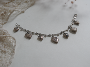 Victorian Puffy Hearts 'Forget Me Not' Sterling Bracelet