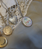 Elka Enameled Sterling Antique Locket