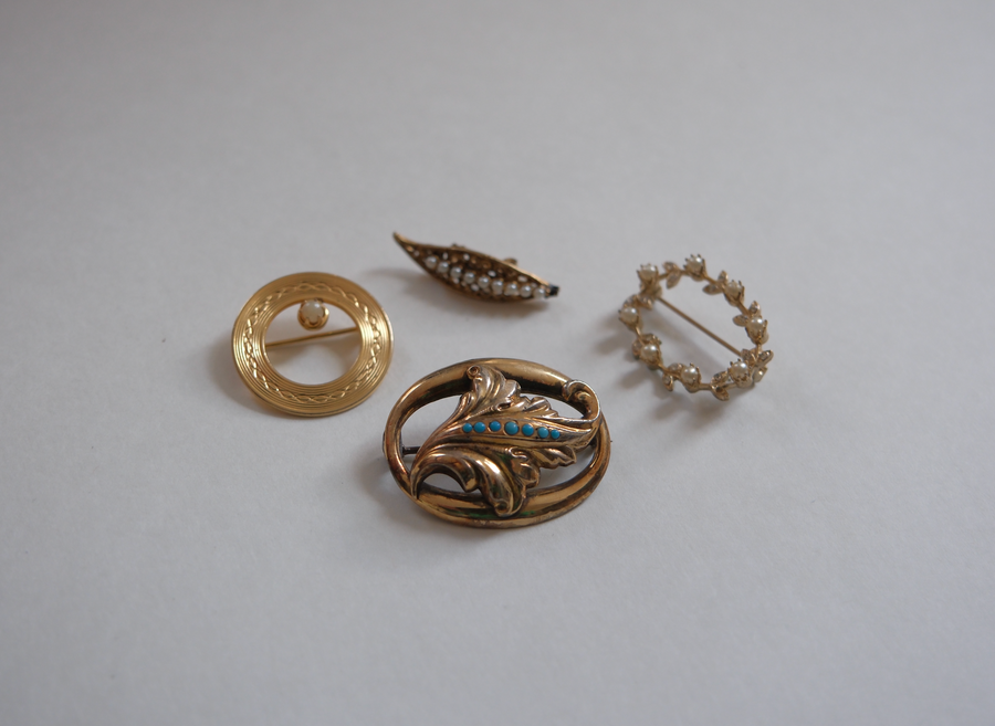 Vintage Garden Brooch Set - Stone Cooper