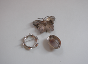 Vintage Silver Butterfly Brooch Set - Stone Cooper