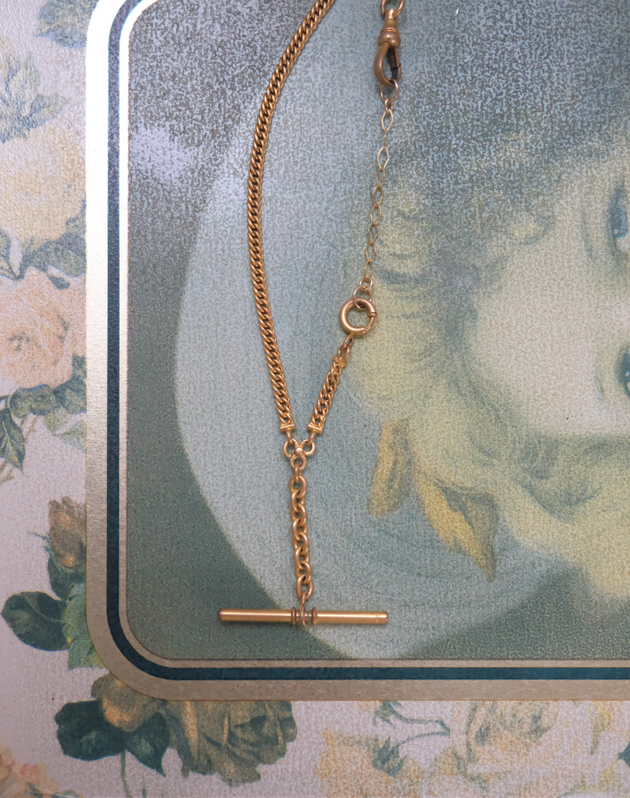 Mary Gold-Filled T-Bar, Watch Chain Necklace - Stone Cooper