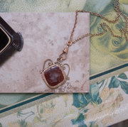 Carmen Intaglio Antique Gold Fill Necklace - Stone Cooper