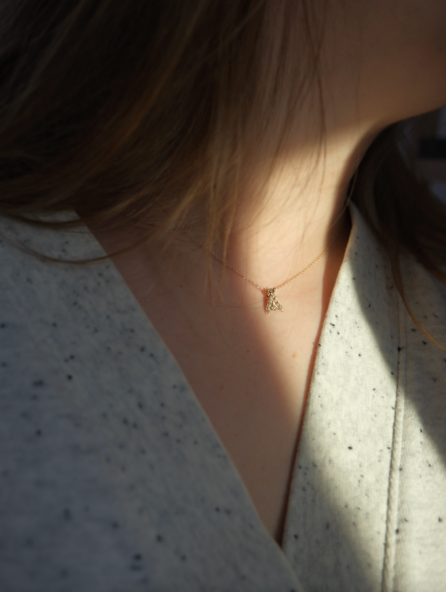 Antique Seed Pearl Bug Necklace, 14K - Stone Cooper
