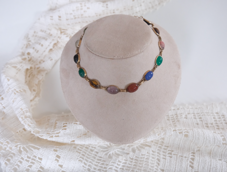 Layla Egyptian Revival Scarab Necklace - Stone Cooper