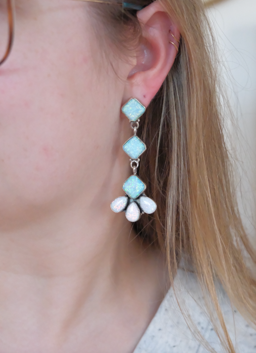 Opal Petal Earrings - Stone Cooper