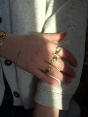 14K Vintage Two-Toned Buckle Ring (7.5) - Stone Cooper