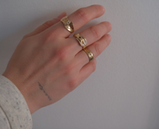 14K Vintage Two-Toned Buckle Ring (7.5) - Stone Cooper