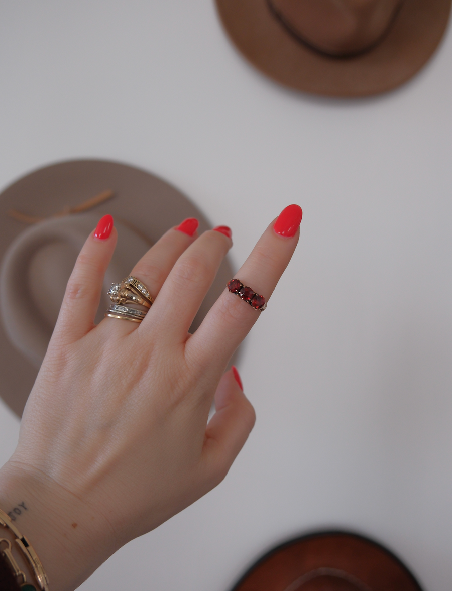 10K Victorian Garnet Ring (5) - Stone Cooper