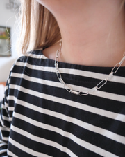 Sterling Herkimer Diamond Link Chain - Stone Cooper