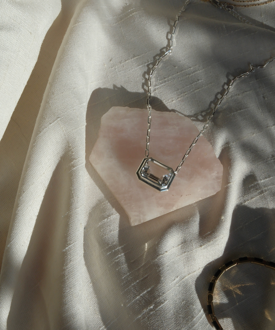 Sterling Herkimer Helly Necklace - Stone Cooper