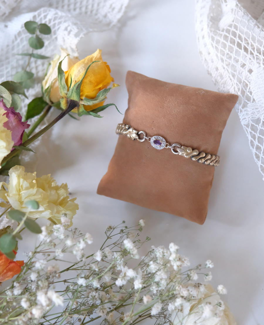 Amethyst Vintage Watch-Band Bracelets - Stone Cooper