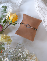 Diamond Pear Frame Vintage Watch-Band Bracelets (Gold-Fill & Black Inlay) - Stone Cooper