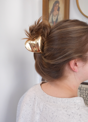 Gold Heart Claw Hairclip - Stone Cooper