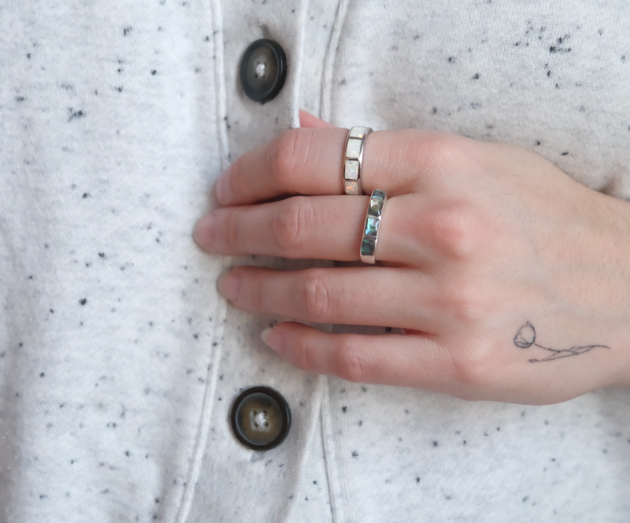Abalone Chicklet Ring - Stone Cooper