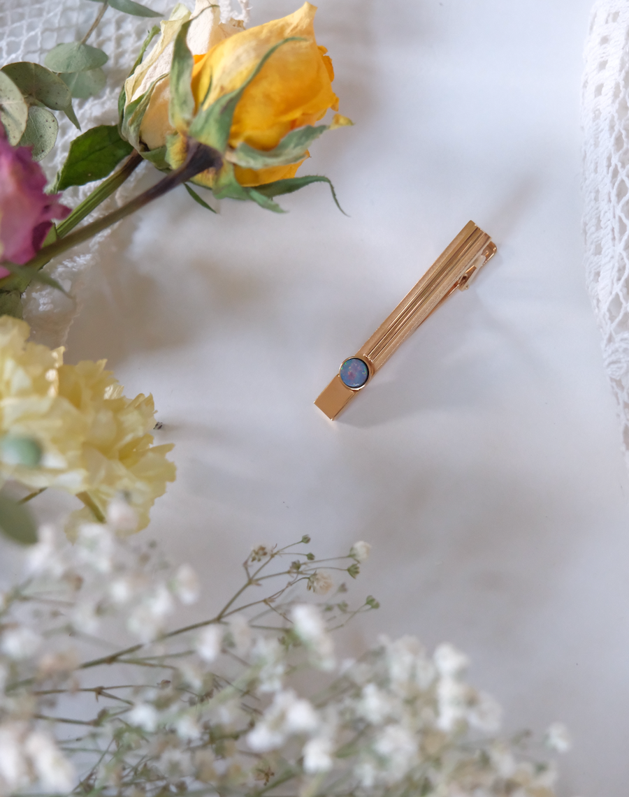 Opal Vintage Tie Clip - Stone Cooper