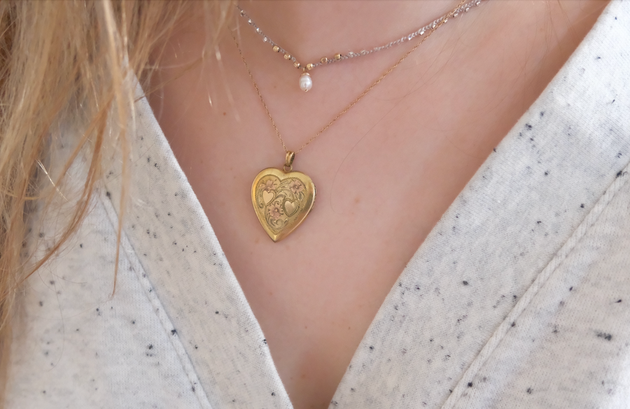 Crocheted Pearl, Gold-Fill Necklace - Stone Cooper