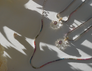 Carved Quartz, Amethyst Rainbow Tennis Necklace - Stone Cooper