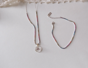 Carved Quartz, Amethyst Rainbow Tennis Necklace - Stone Cooper