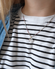 Carved Quartz, Amethyst Rainbow Tennis Necklace - Stone Cooper