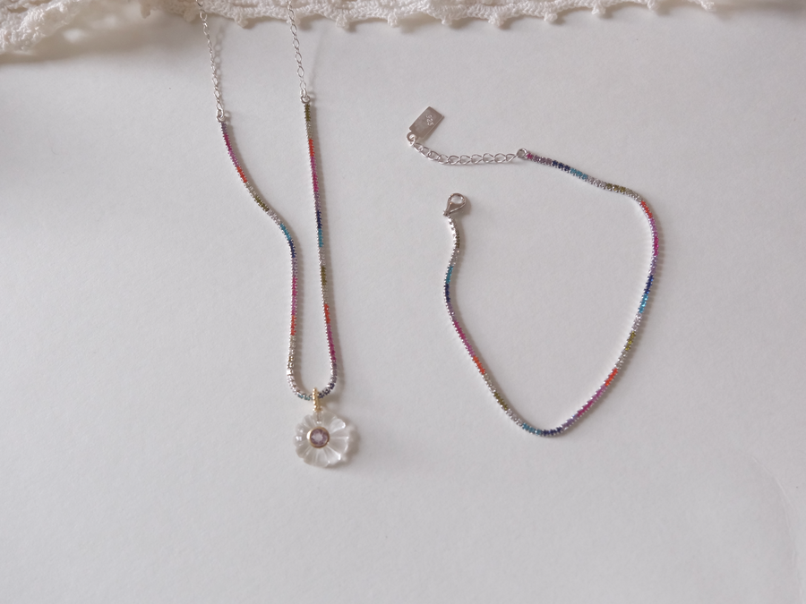 Rainbow Tennis Bracelet - Stone Cooper