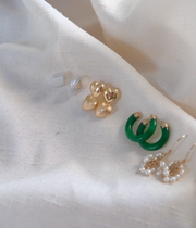 14K Gold Jade Hoops - Stone Cooper