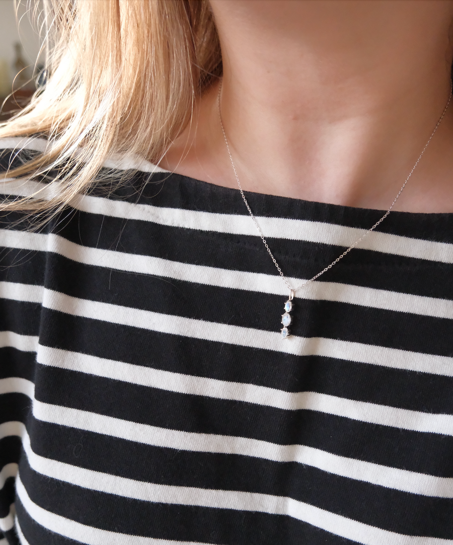 Moonstone Sparkle Necklace - Stone Cooper