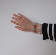 Quartz Stretch Stone Bangle Bracelet