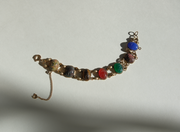 Arlene Double Strand Vintage Scarab Bracelet (8")