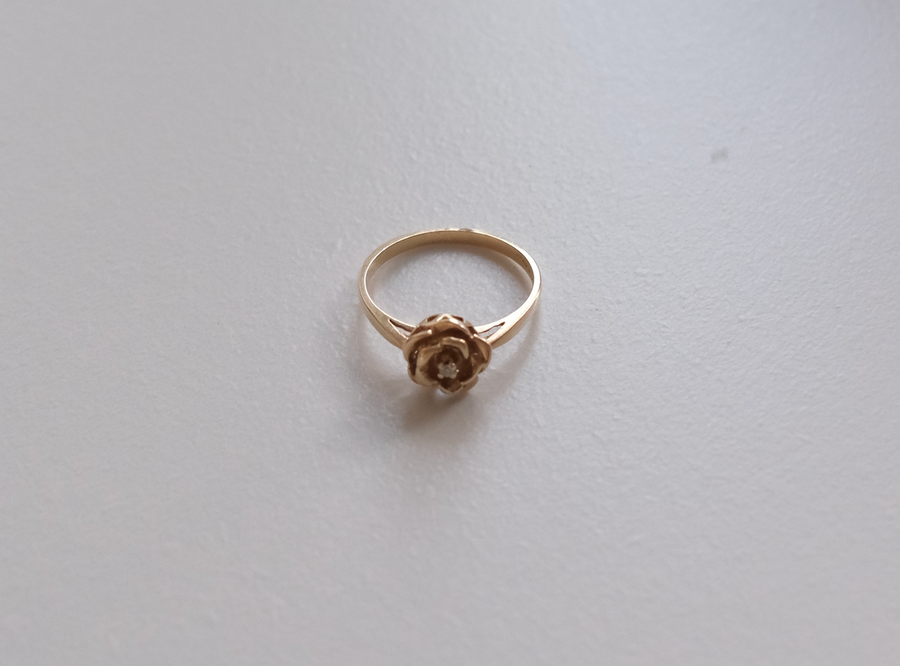 Vintage Diamond Flower Ring 10K (7)