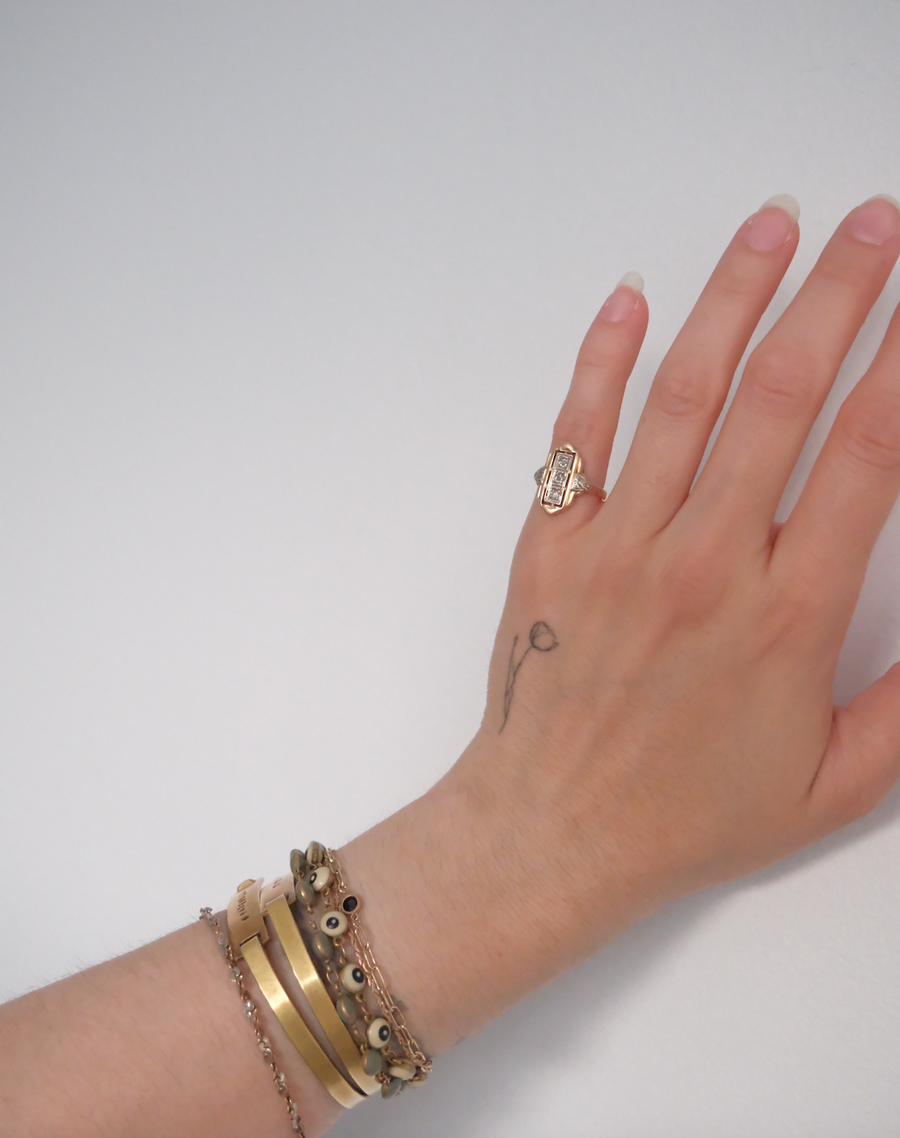 14K Two-Toned Deco Diamond Ring (4)