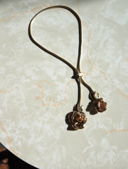 Midcentury Rose Lariat 12K GF