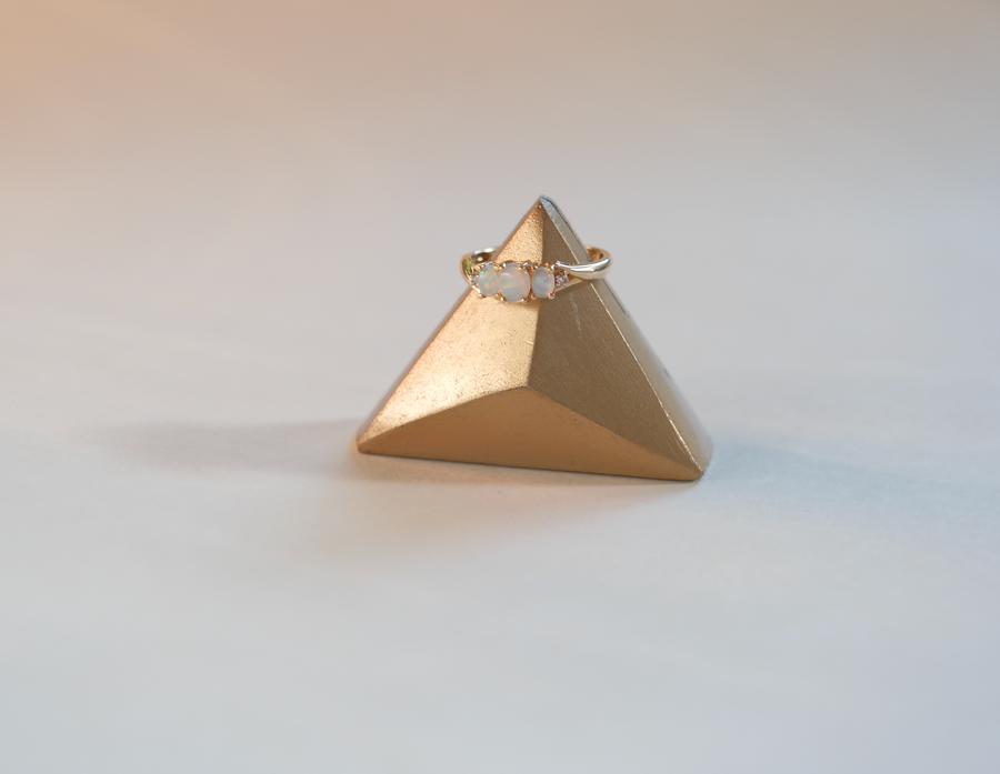 Dreamy Vintage Opal Diamond Ring 10K (7)