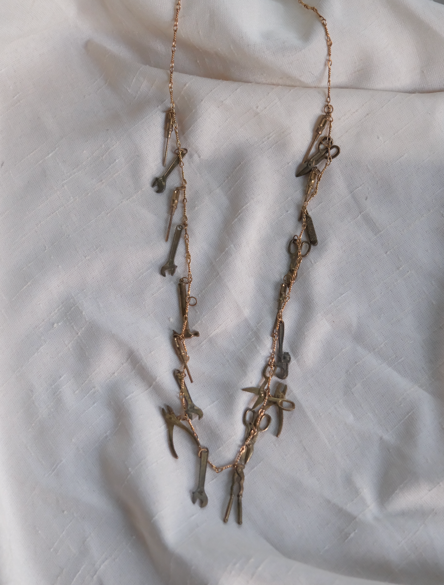 Epic Vintage Tool Chest Charm Necklace