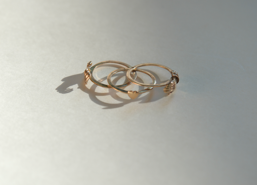 10K Gold Victorian Clasped Hands Fede Gimmel Ring (7)