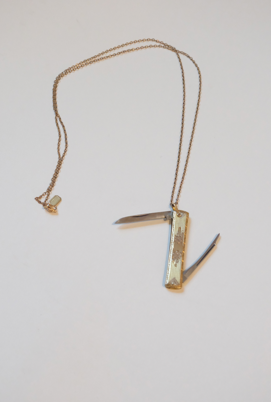 Elaine Gold-Filled Pocket Knife Necklace
