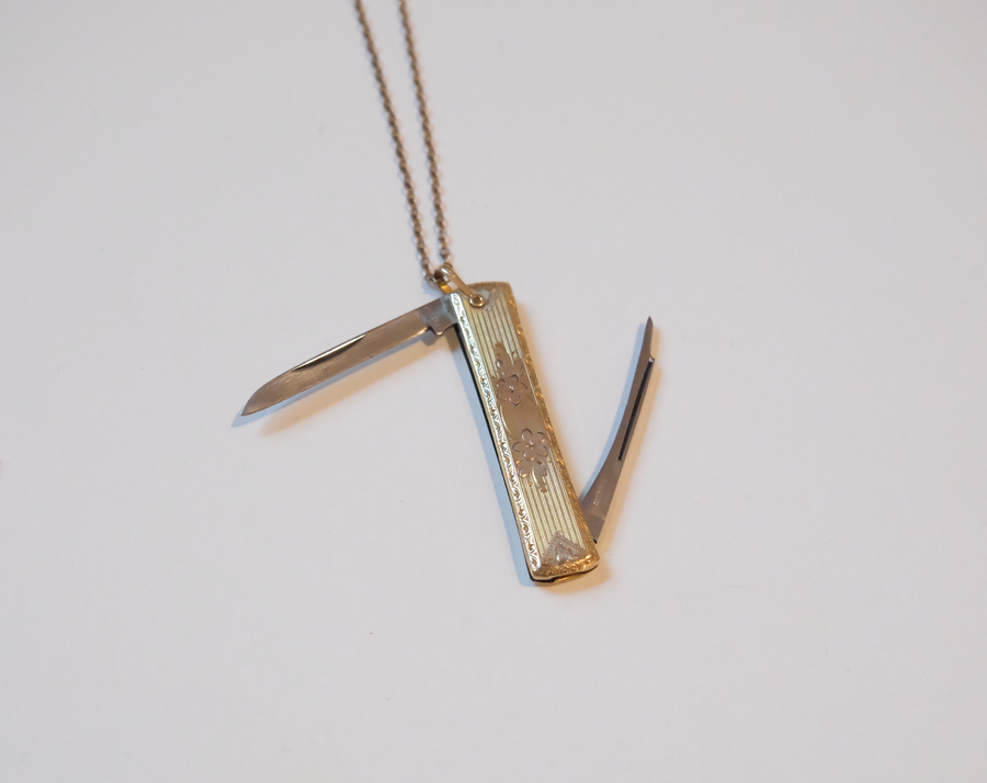 Elaine Gold-Filled Pocket Knife Necklace