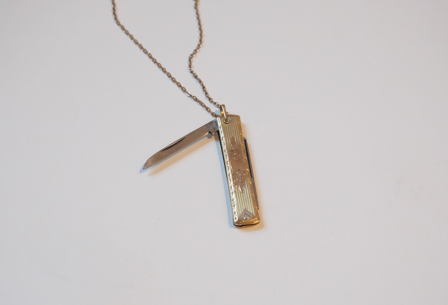 Elaine Gold-Filled Pocket Knife Necklace