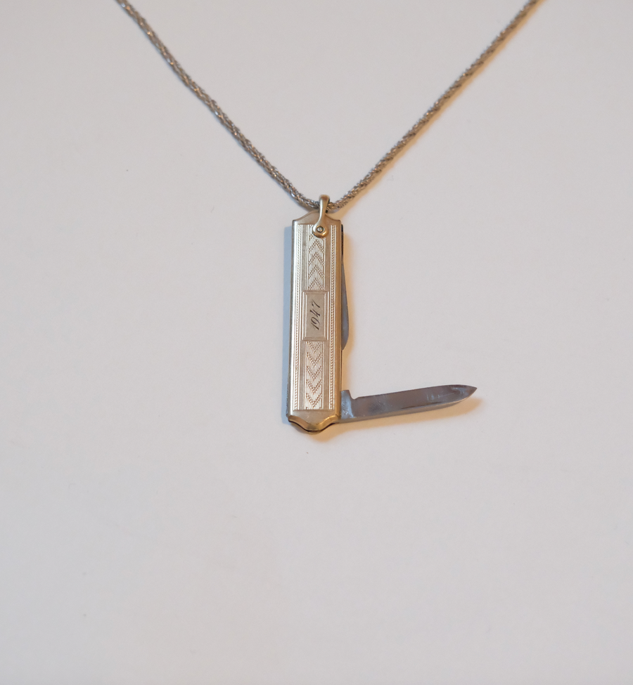 1947 Gold-Filled Pocket Knife Necklace