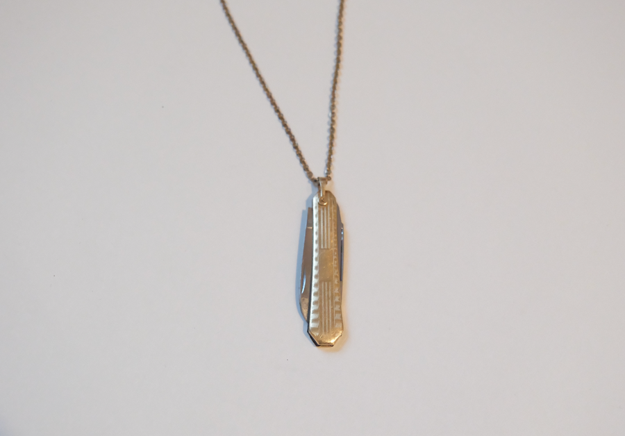 Domenico Gold-Filled Knife Necklace