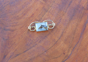 Vintage Reverse-Painted Horse Pin, Gold-Filled