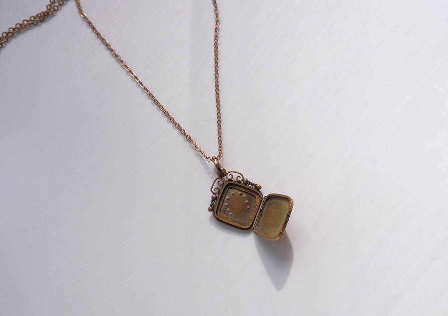Agatha Horseshoe Gold-Filled Locket Fob Necklace - Stone Cooper