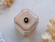 Rosemary Antique Onyx Diamond Necklace (14K) - Stone Cooper