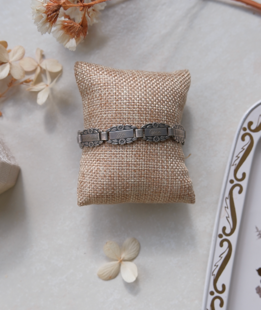 Madeline 'Forget-Me-Not" Bracelet, 1944 - "Always Thinking Of You..." - Stone Cooper