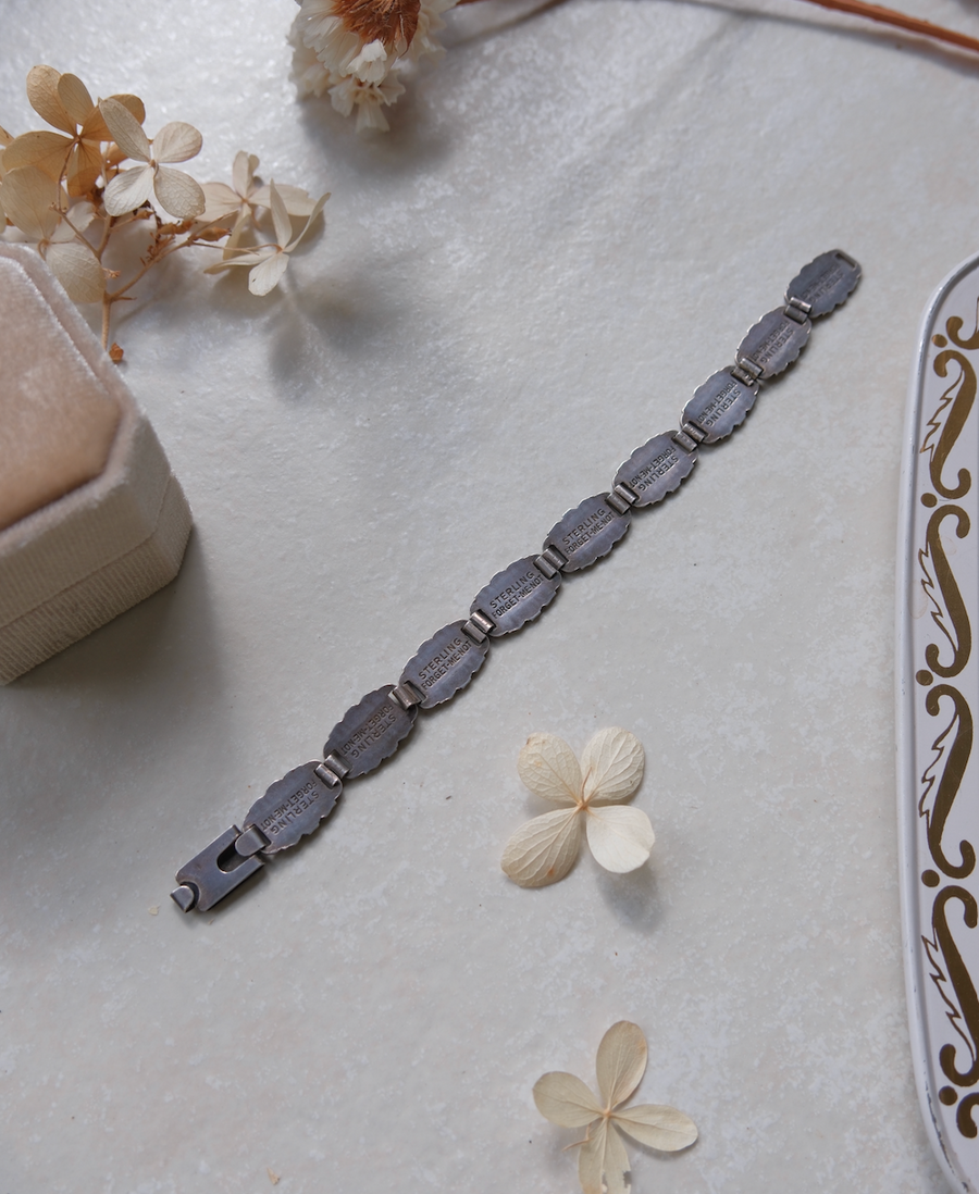 Madeline 'Forget-Me-Not" Bracelet, 1944 - "Always Thinking Of You..." - Stone Cooper