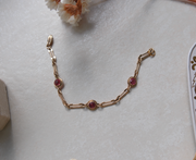 Marina Gold-Filled Pink Glass Bracelet - Stone Cooper