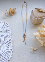 Camille Love Knot Chain Necklace, Bracelet Set - Stone Cooper
